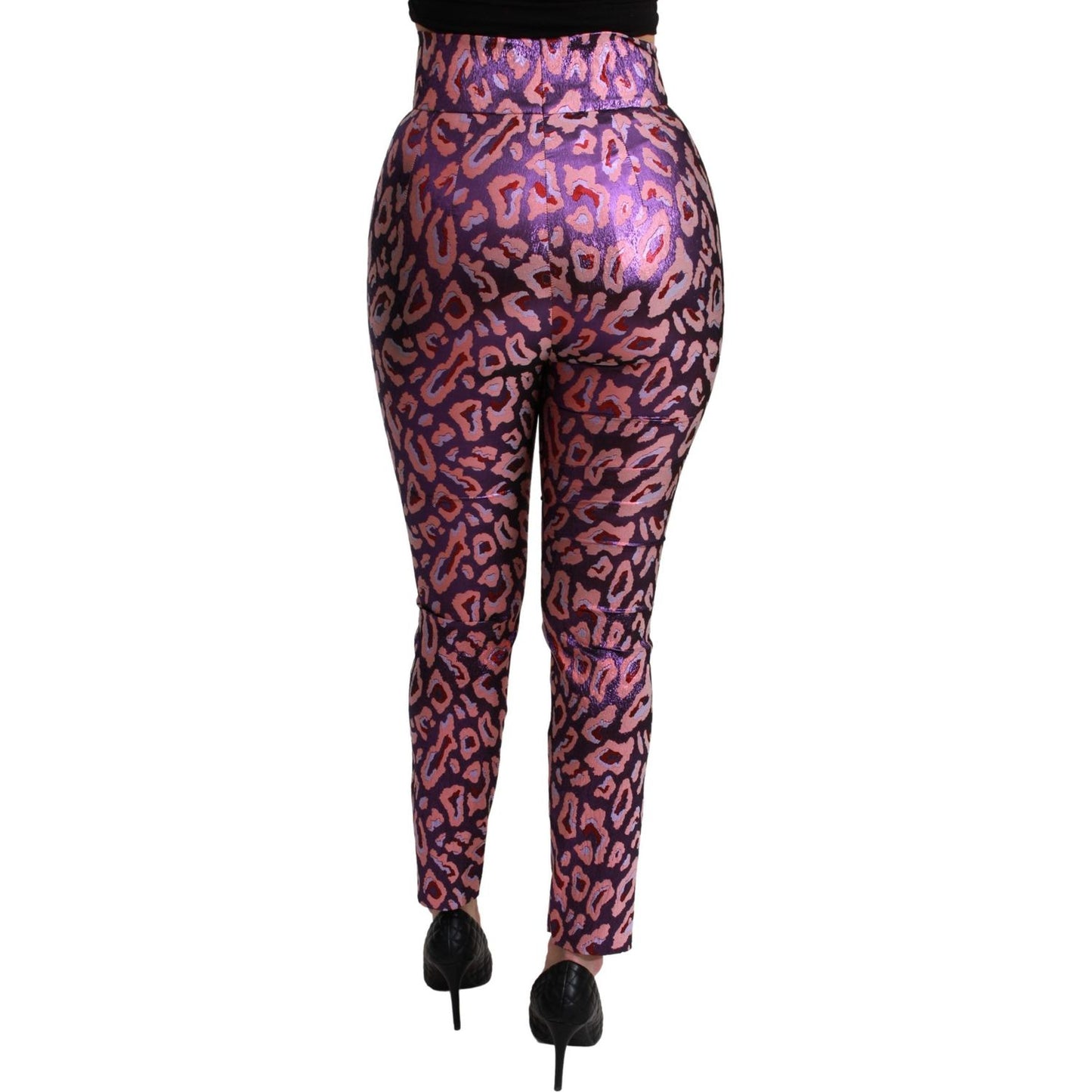 Dolce & Gabbana Multicolor Patterned Cropped High Waist Pants Dolce & Gabbana