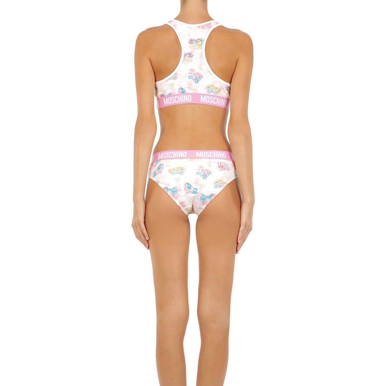 Moschino White Two-Piece Sleepwear My Little Pony Bikini Moschino