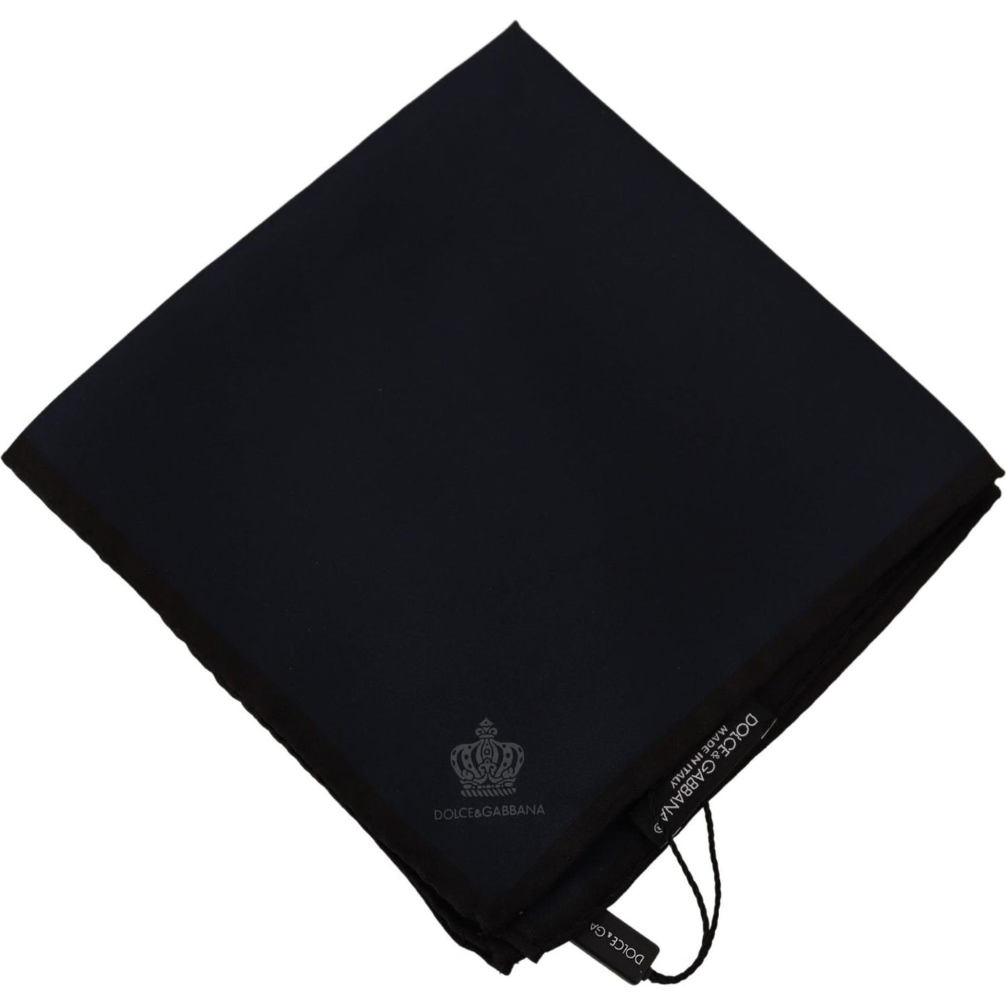 Dolce & Gabbana Black Square Handkerchief 100% Silk Scarf Dolce & Gabbana