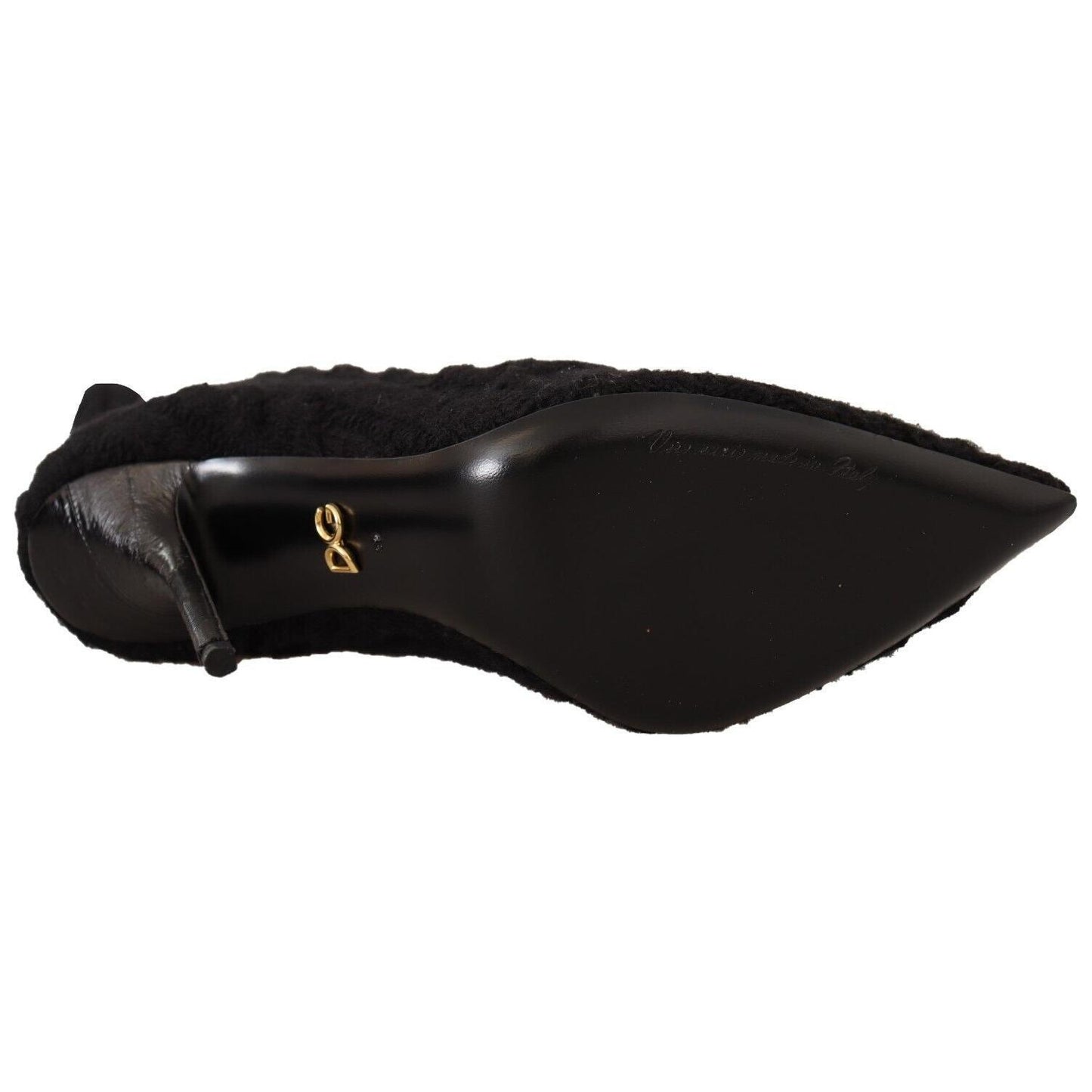 Dolce & Gabbana Black Stretch Socks Knee High Booties Shoes Dolce & Gabbana