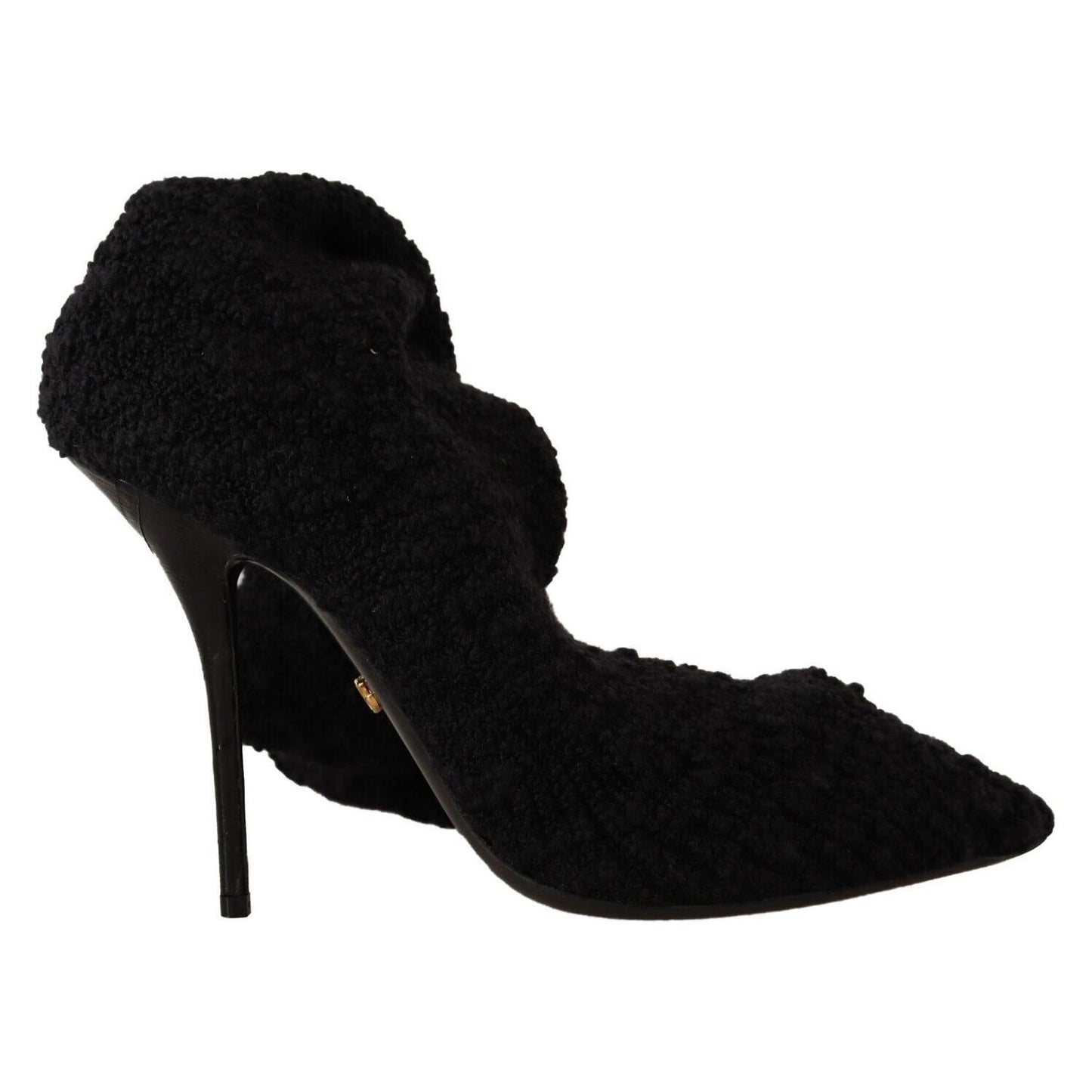 Dolce & Gabbana Black Stretch Socks Knee High Booties Shoes Dolce & Gabbana