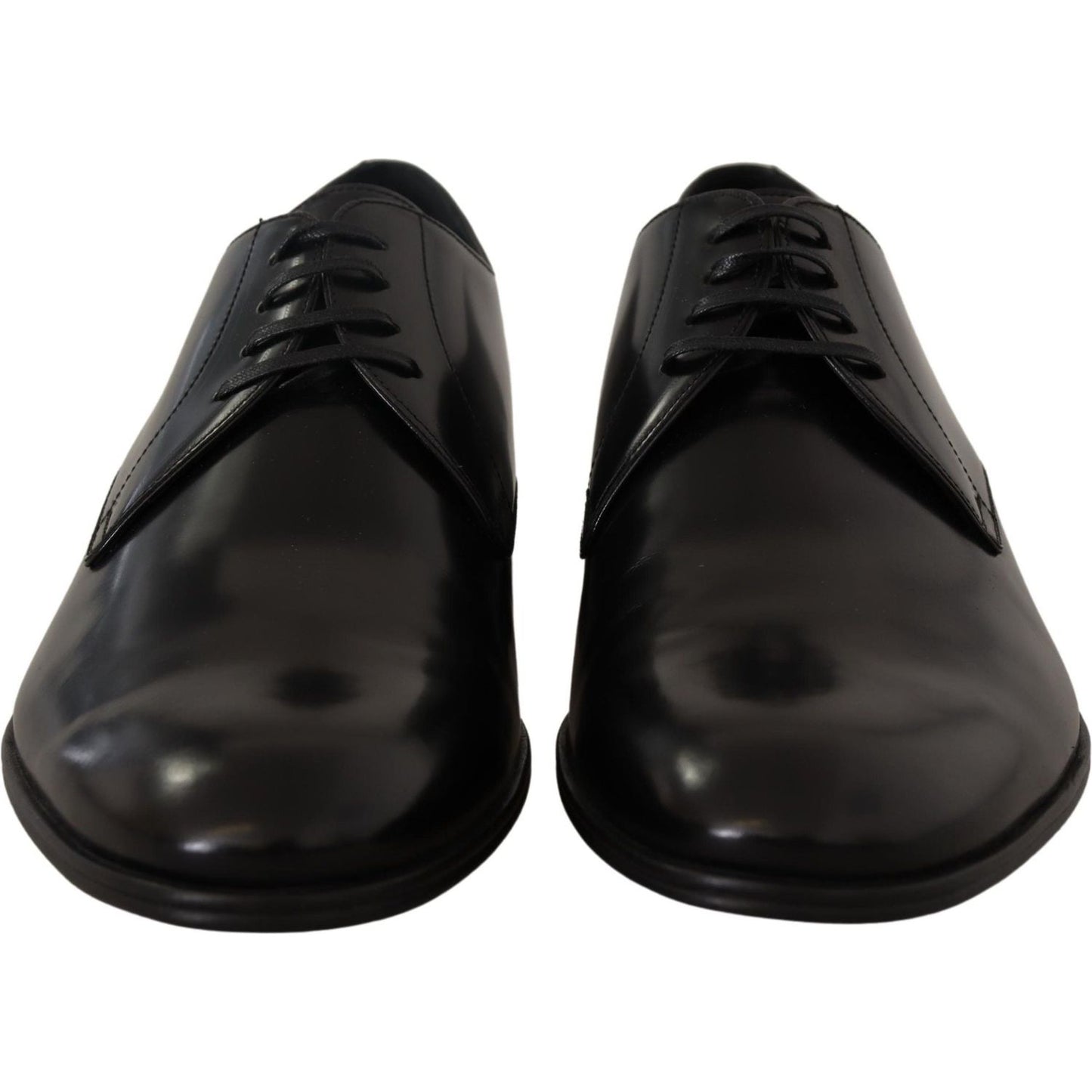 Dolce & Gabbana Black Leather Lace Up Formal Derby Shoes Dolce & Gabbana