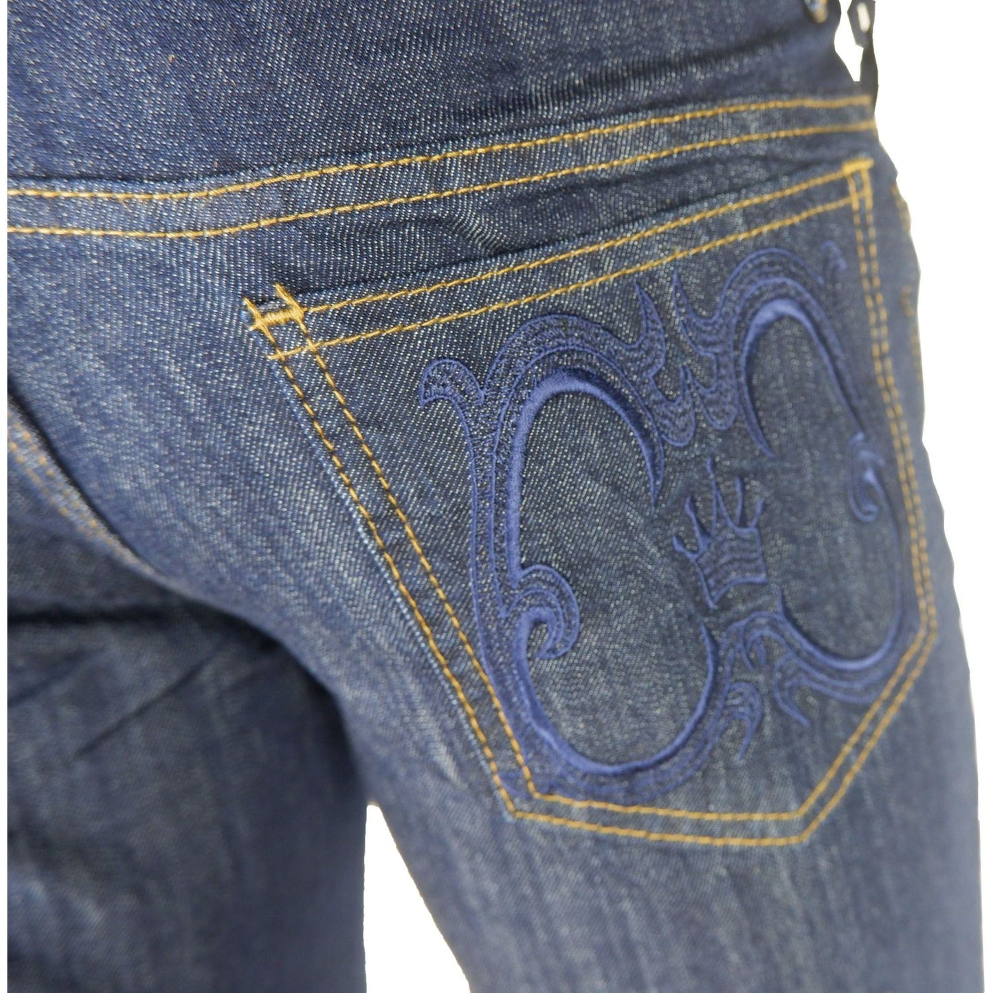 Cavalli Class Blue Cotton Jeans & Pants Cavalli Class