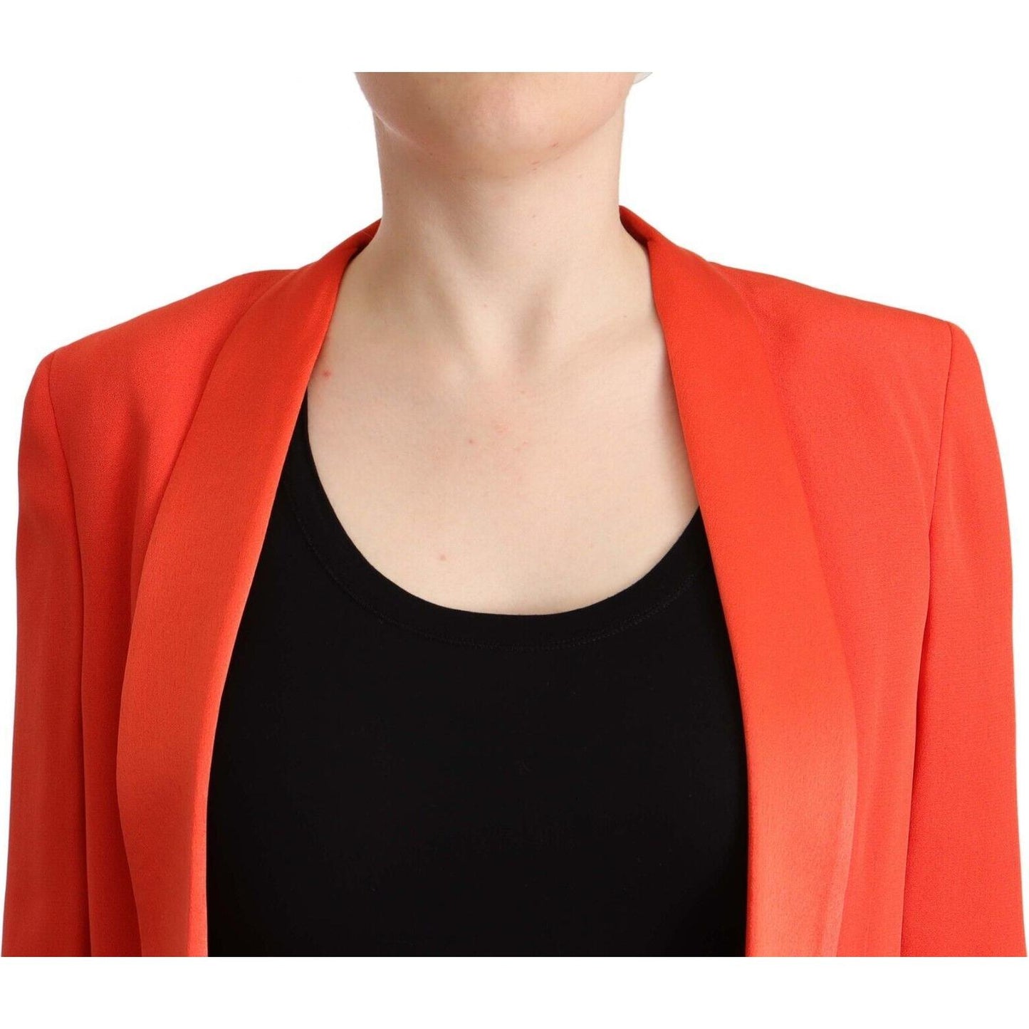 CO|TE Orange Long Sleeves Acetate Blazer Pocket Overcoat Jacket CO|TE