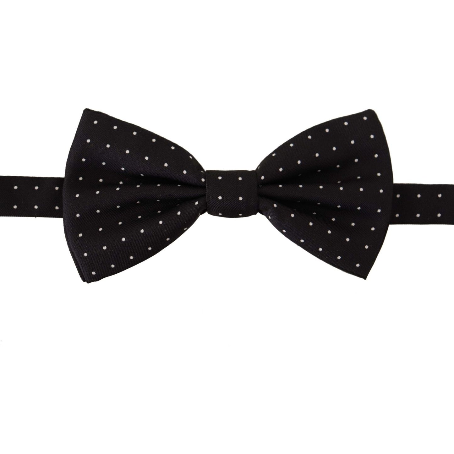 Dolce & Gabbana Black White Polka Dot 100% Silk Neck Papillon Tie Dolce & Gabbana