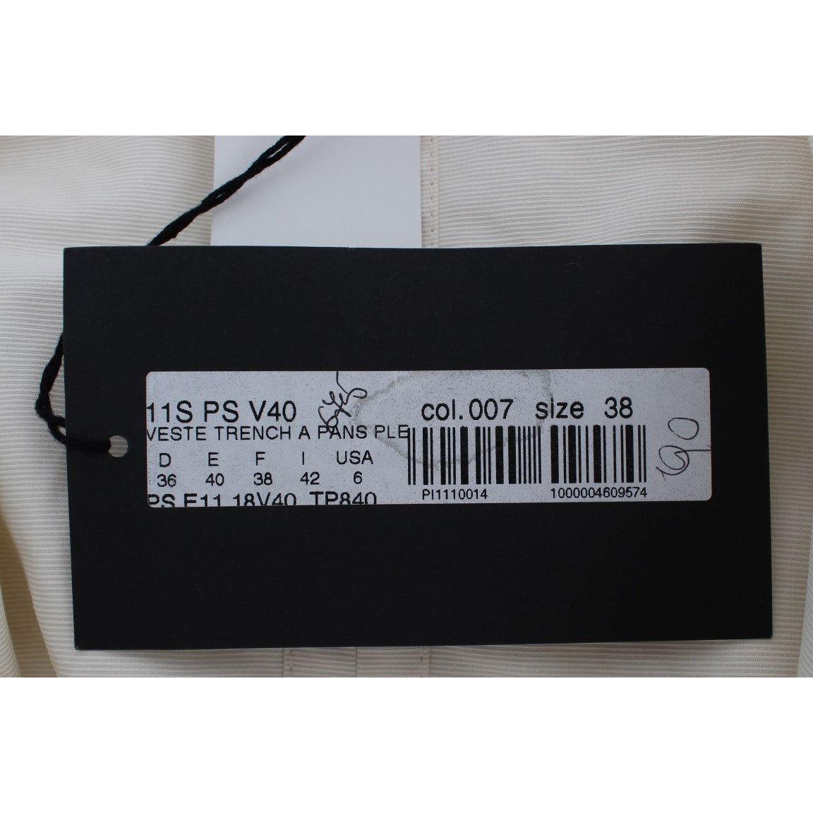 PLEIN SUD White Trench Coat Jacket PLEIN SUD