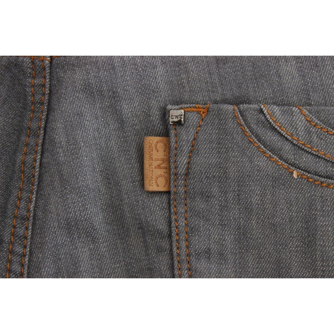 Costume National Gray Cotton Regular Fit Denim Jeans Costume National