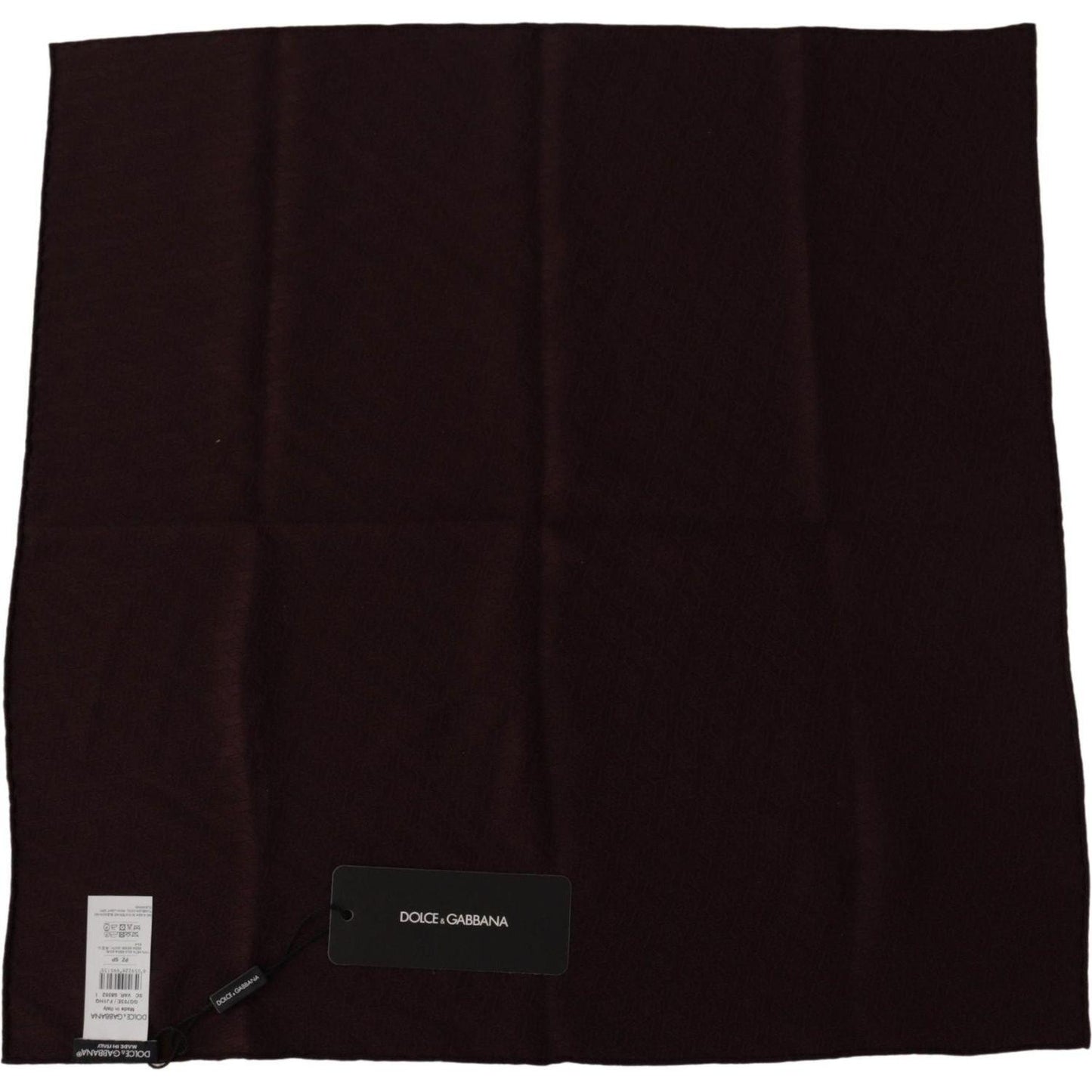 Dolce & Gabbana Brown Silk Blend Square Wrap Handkerchief Scarf Dolce & Gabbana