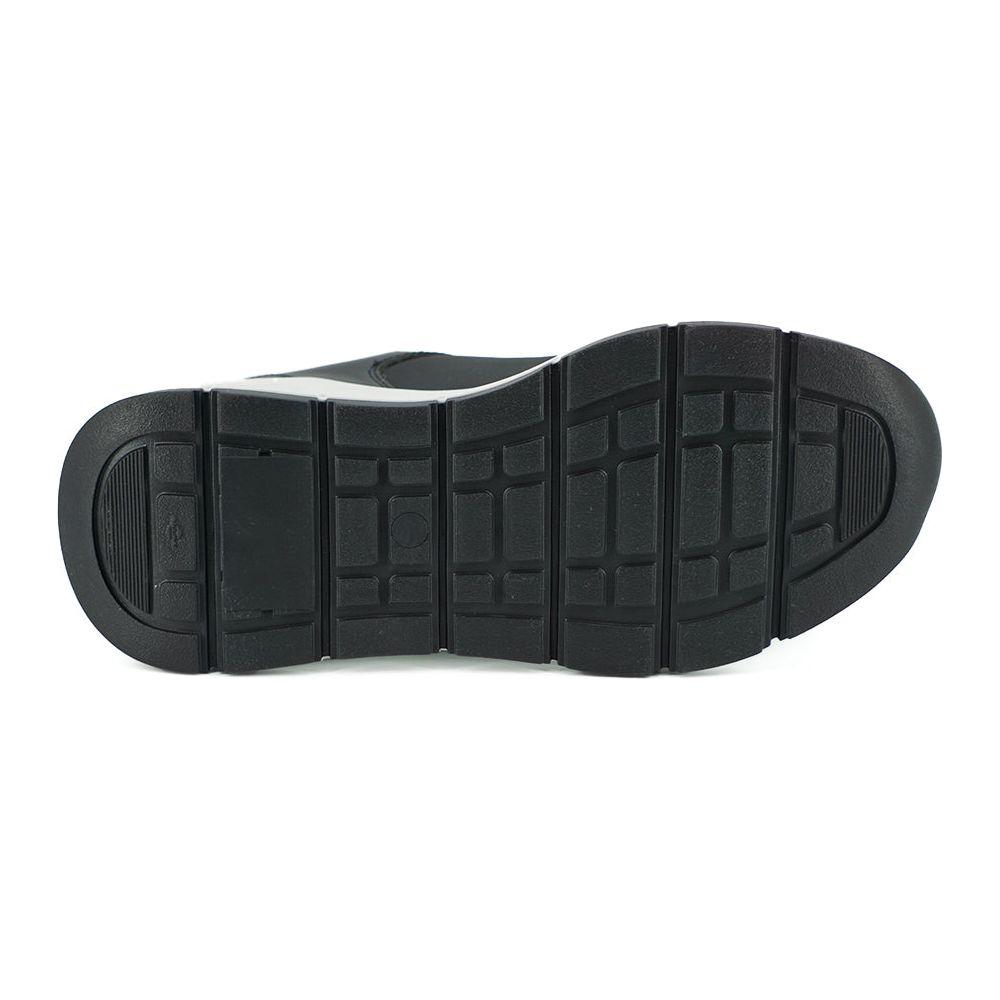 Versace Black and White Calf Leather Sneakers Versace