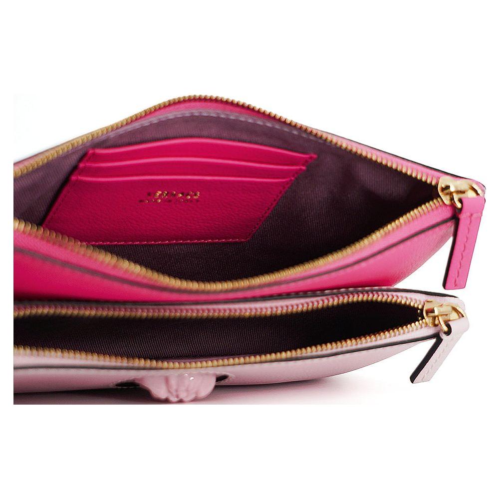 Versace Pink Calf Leather Pouch Bag Versace