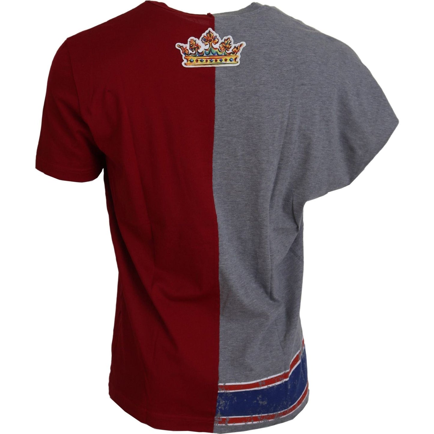 Dolce & Gabbana Red Gray Two Model DG Angel Crewneck T-shirt Dolce & Gabbana