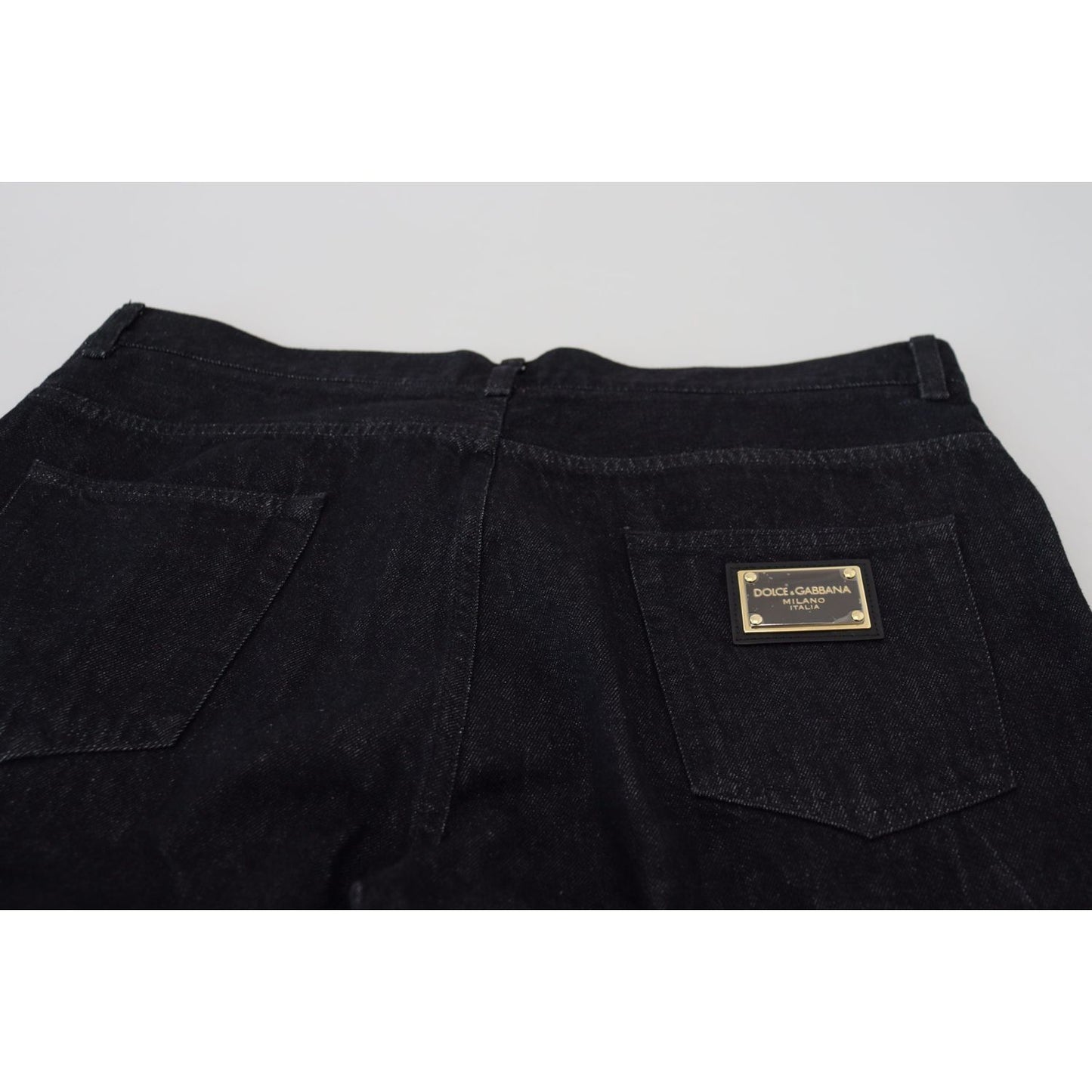 Dolce & Gabbana Black Washed Cotton Men Casual Denim Jeans Dolce & Gabbana