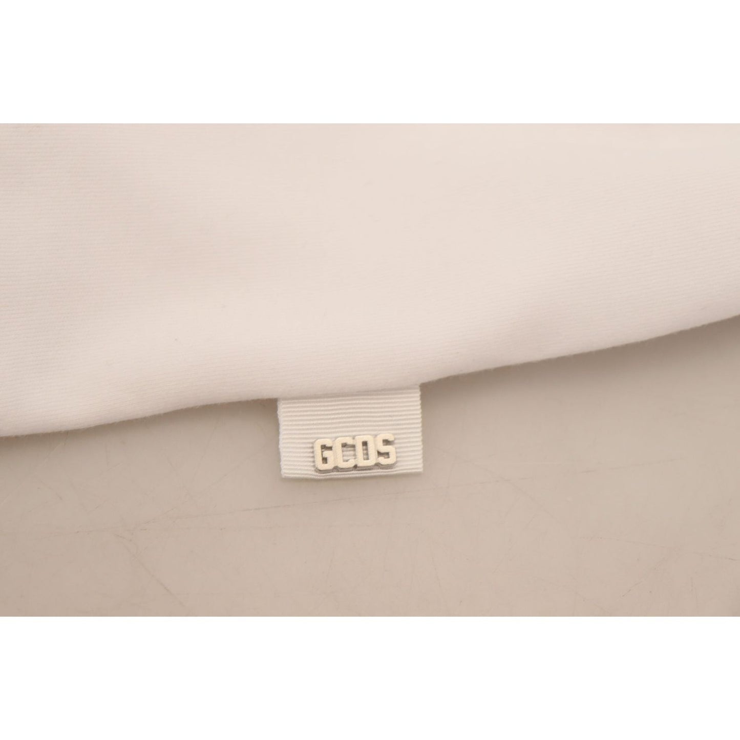 GCDS White Logo Print Cotton Short Sleeves T-shirt GCDS