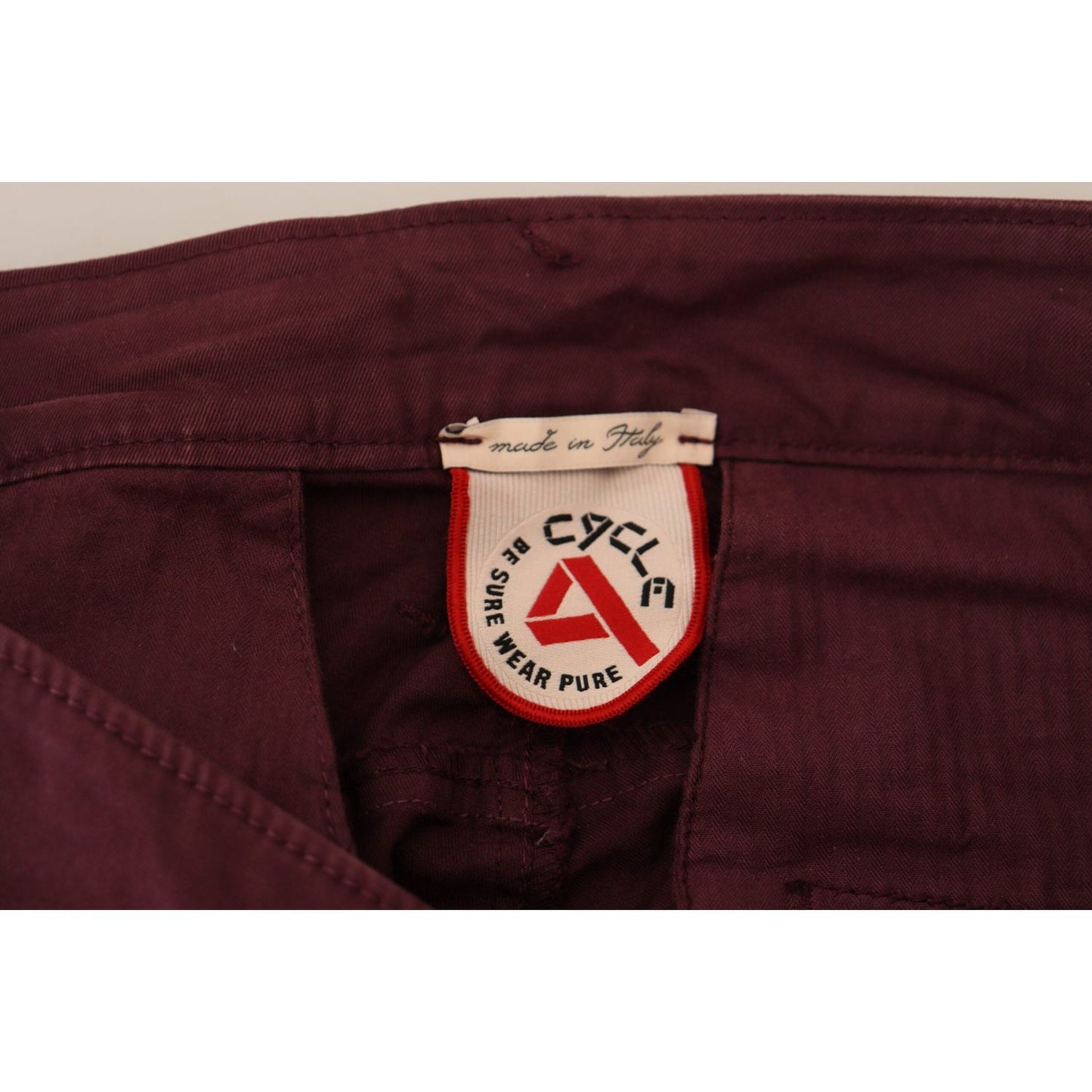 CYCLE Maroon Cotton Stretch Skinny Casual Men Pants CYCLE