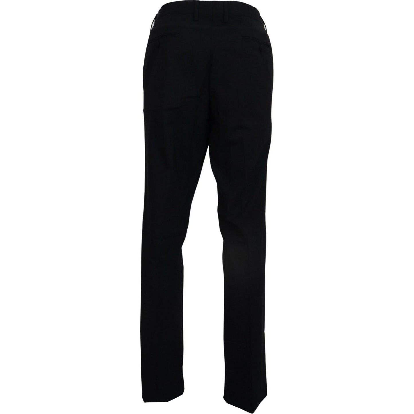 Dolce & Gabbana Black Wool Stretch Dress Formal Slim Fit Pant Dolce & Gabbana