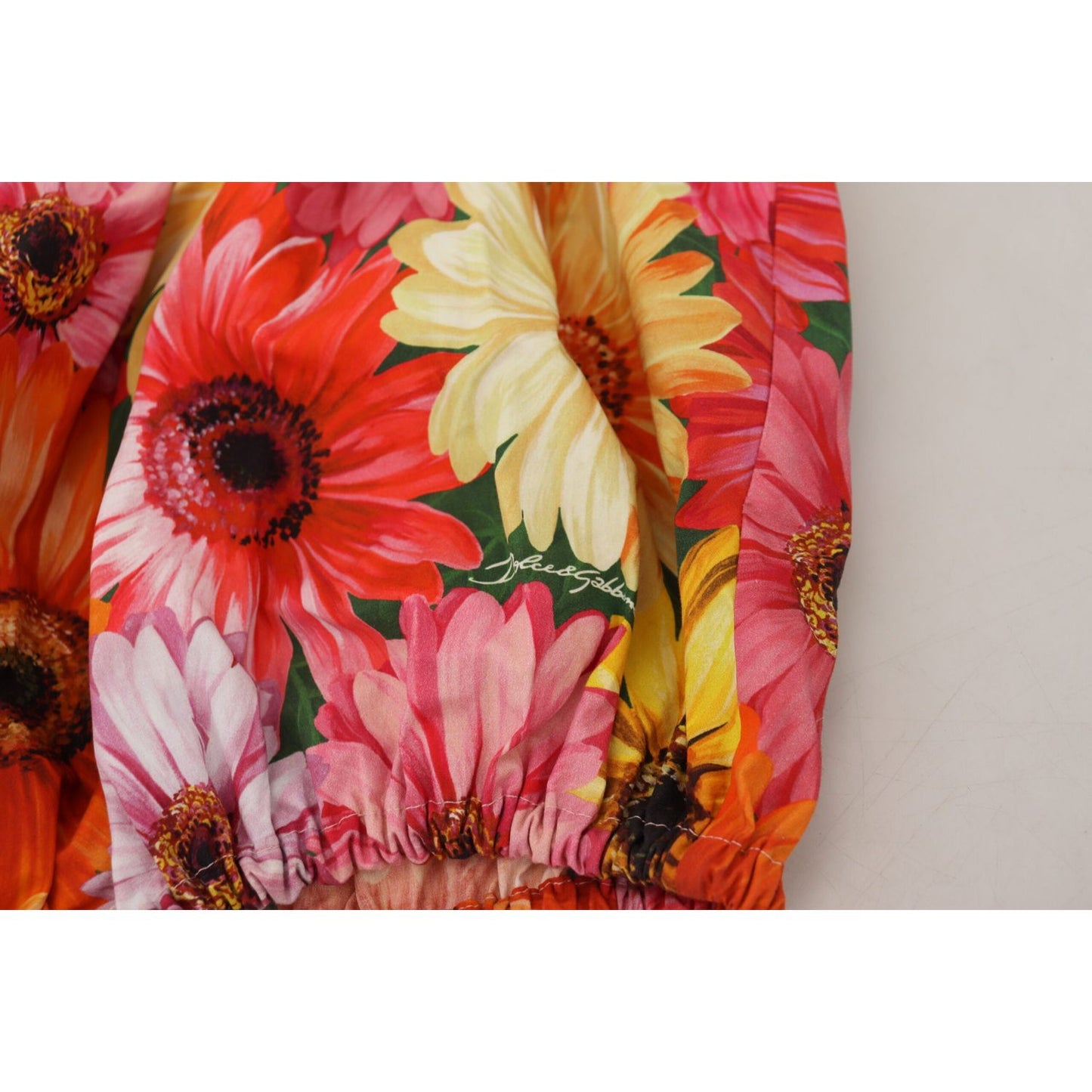 Dolce & Gabbana Blouse Cropped Floral Cotton Tank Top Dolce & Gabbana