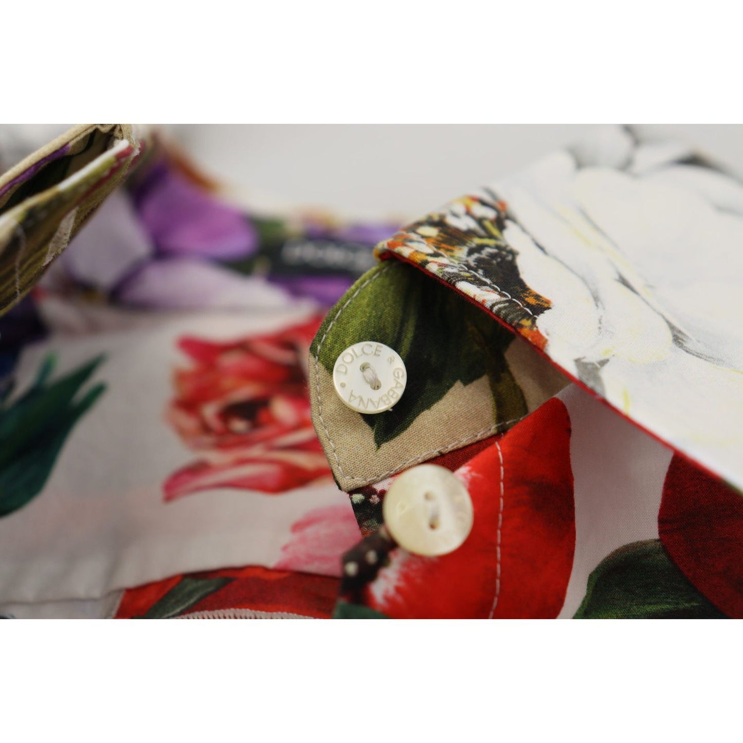Dolce & Gabbana Multicolor Floral Cotton Collared Blouse Top Dolce & Gabbana