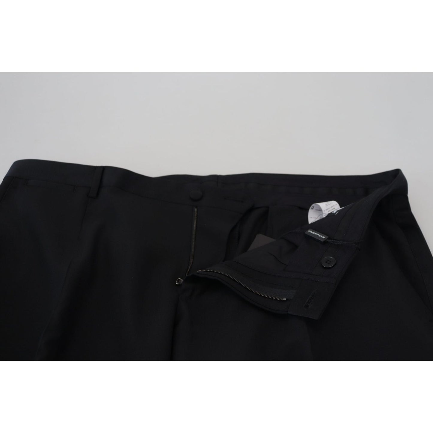 Dolce & Gabbana Black Dress Wool Silk Trouser Pants Dolce & Gabbana