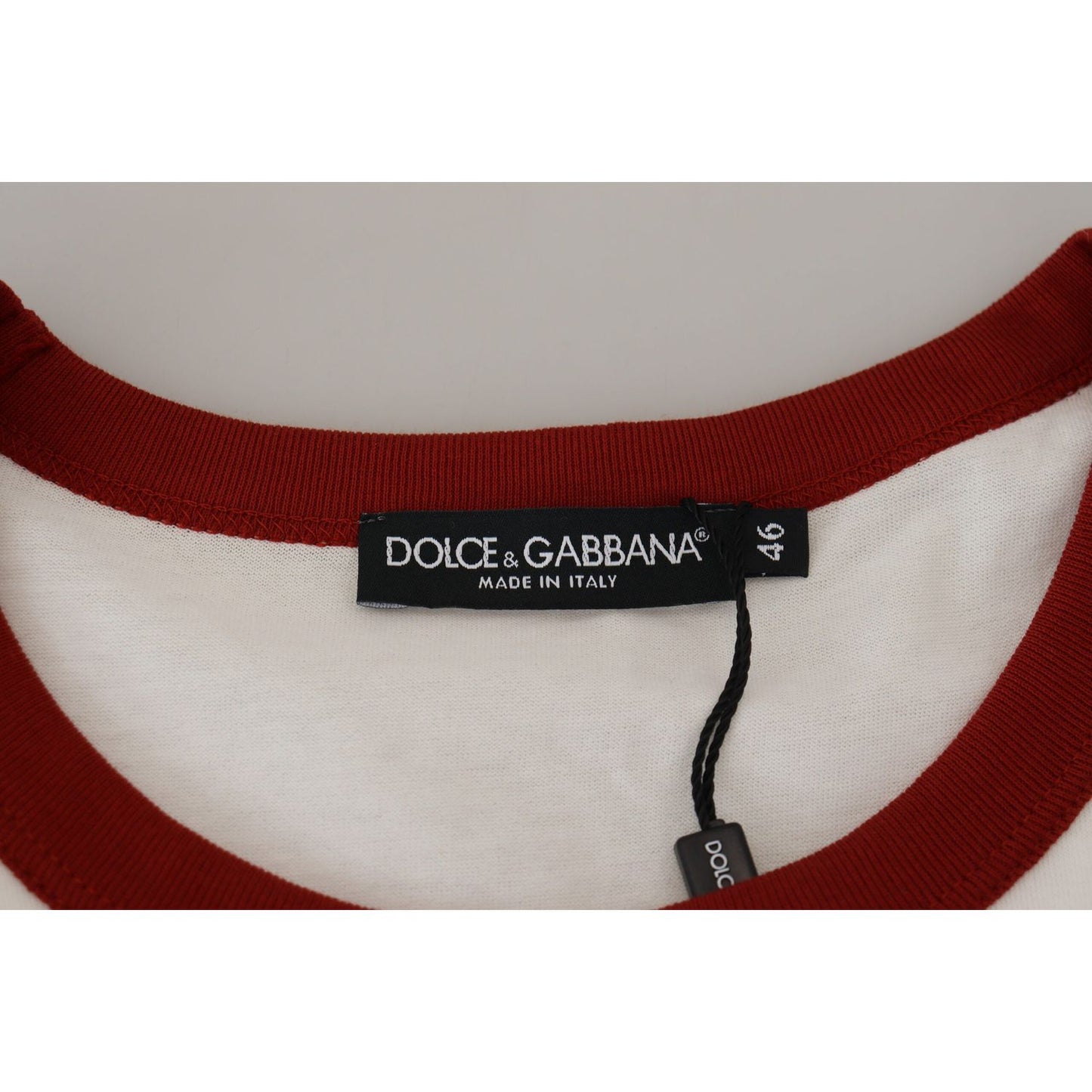 Dolce & Gabbana Cotton White Logo Print Crewneck T-shirt Dolce & Gabbana