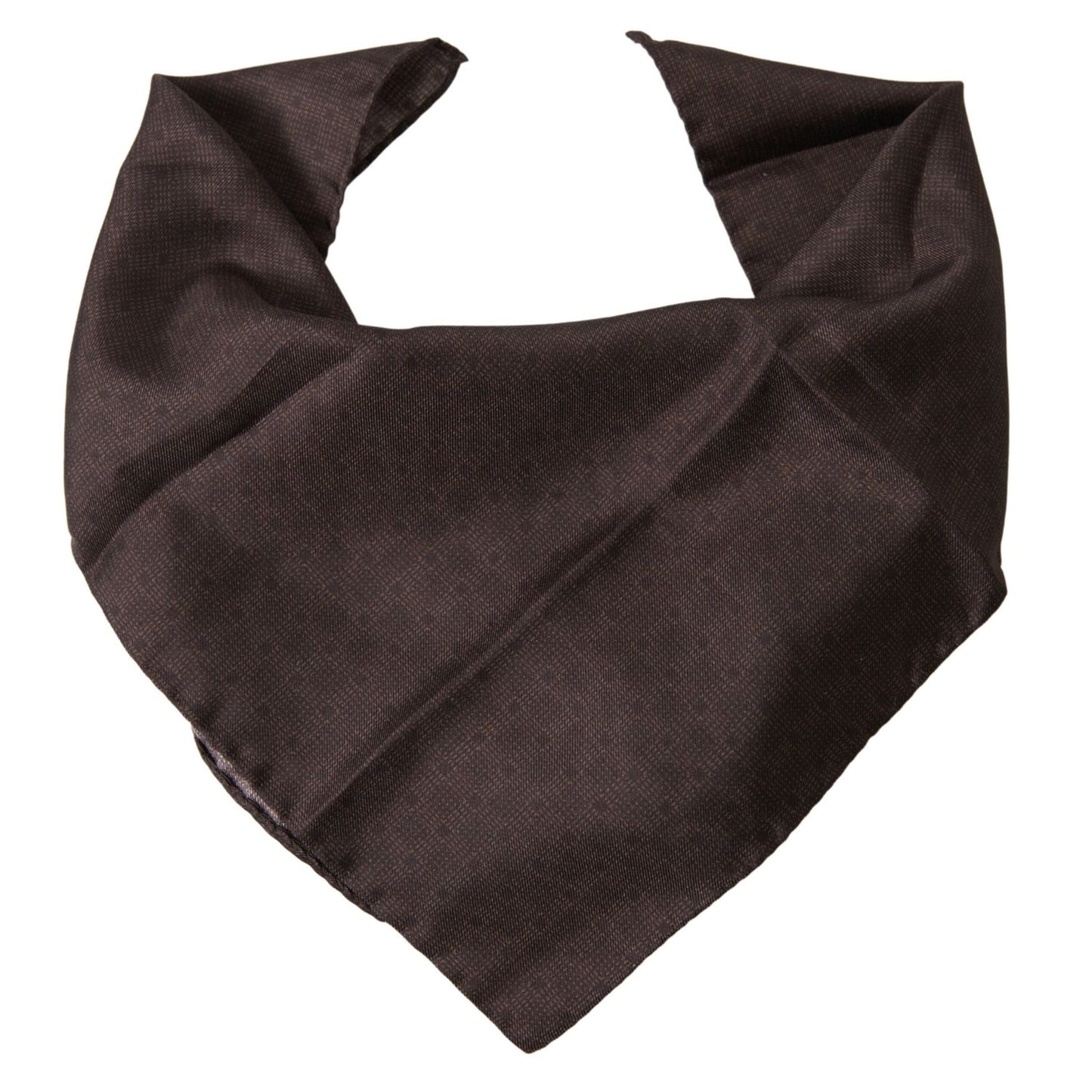 Dolce & Gabbana Brown Patterned Silk Square Handkerchief Scarf Dolce & Gabbana