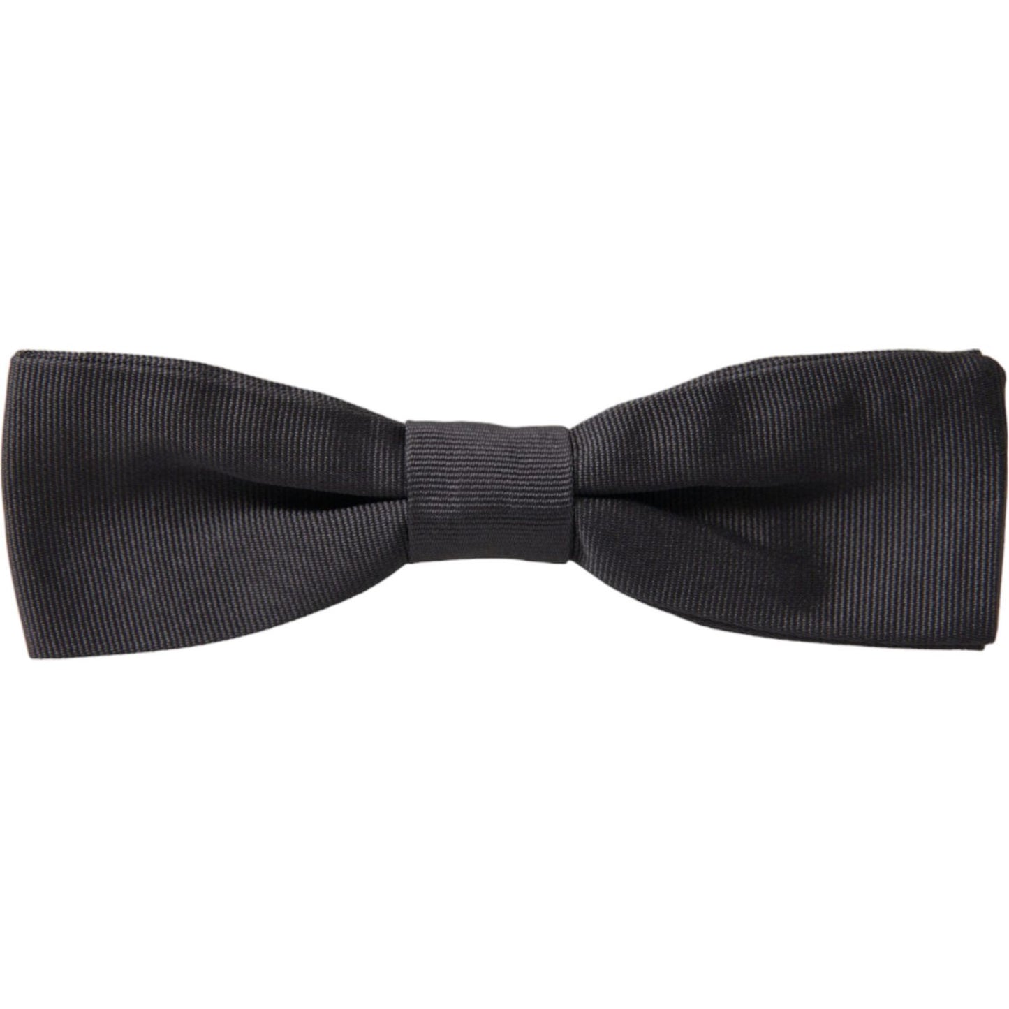 Dolce & Gabbana Dark Gray Silk Adjustable Neck Men Papillon Bow Tie Dolce & Gabbana
