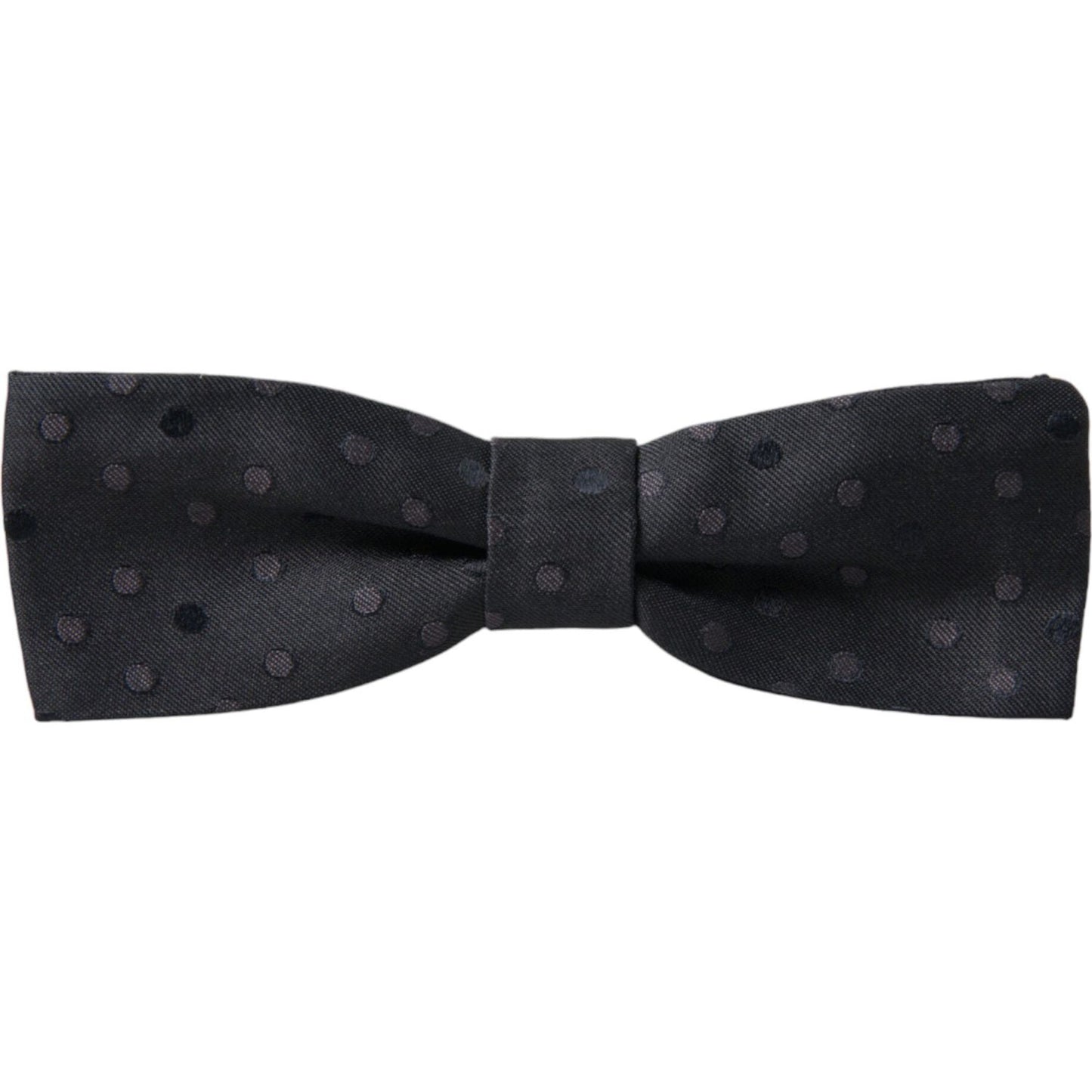 Dolce & Gabbana Gray Polka Dot Silk Adjustable Neck Men Papillon Bow Tie Dolce & Gabbana