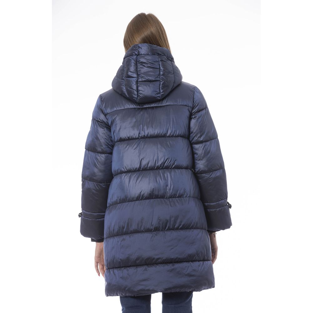 Baldinini Trend Light Blue Nylon Jackets & Coat Baldinini Trend