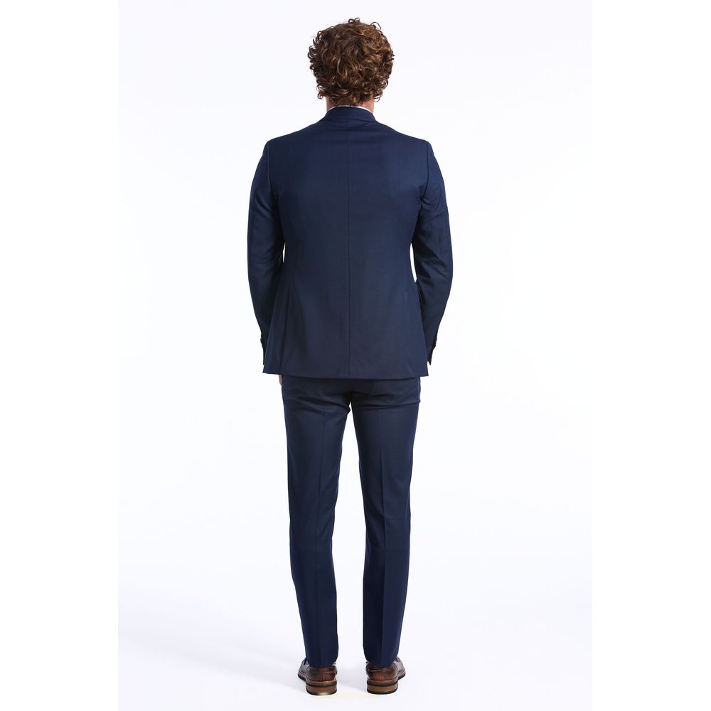 Baldinini Trend Blue Wool Suit Baldinini Trend