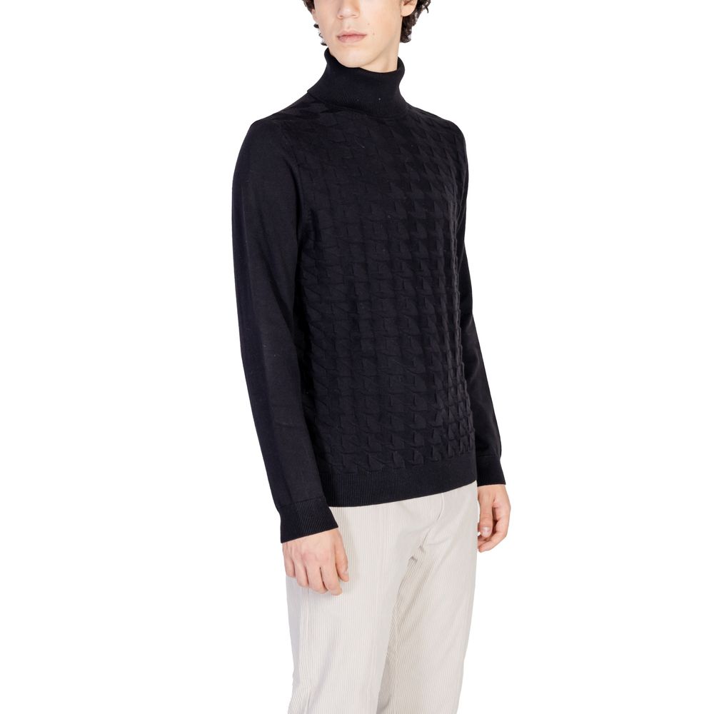 Antony Morato Black Cotton Turtleneck Antony Morato