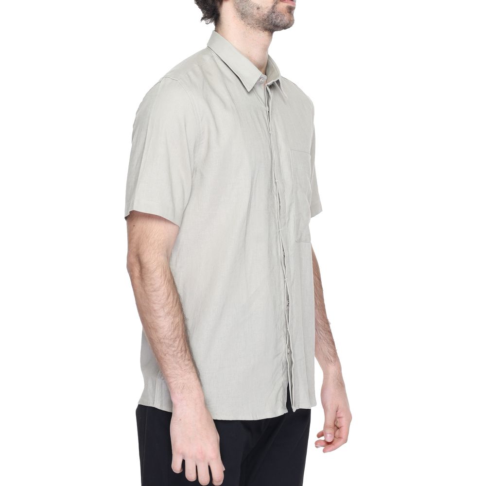 Antony Morato Beige Linen Shortsleeve Shirt Antony Morato