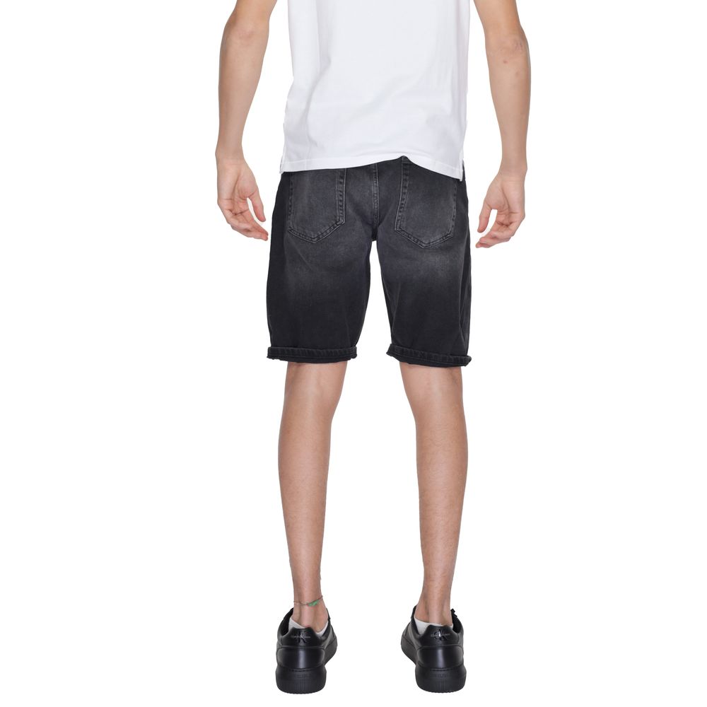 Antony Morato Black Cotton Bermuda Shorts Antony Morato