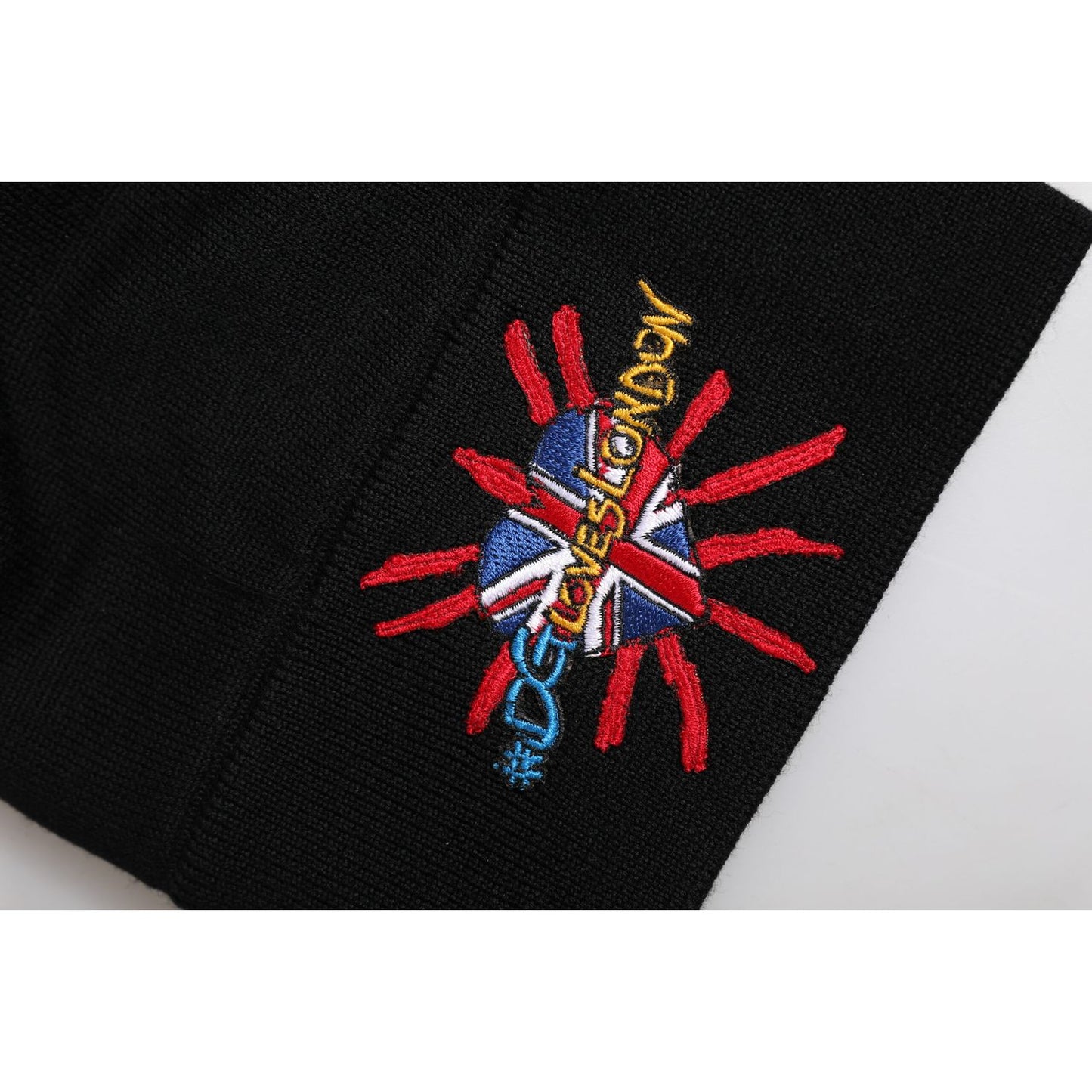Dolce & Gabbana Black #DGLOVESLONDON Knitted Beanie Hat Dolce & Gabbana