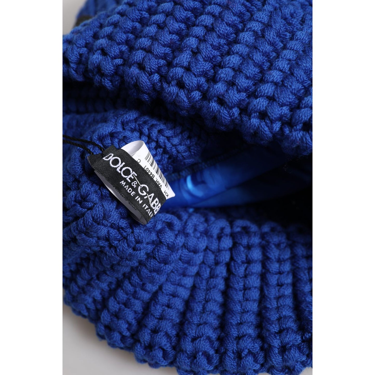Dolce & Gabbana Blue Wool Knitted Winter Beanie Hat Dolce & Gabbana
