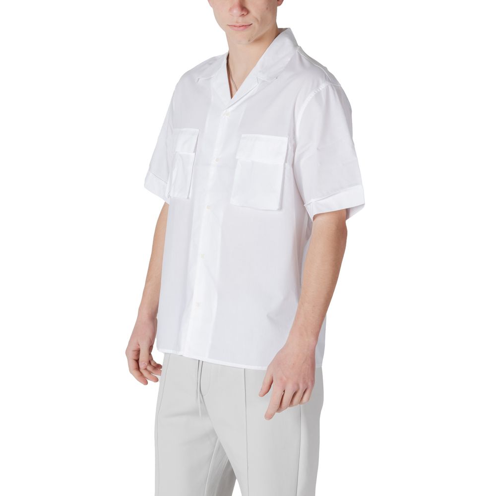 Antony Morato White Lyocell Shortsleeve Shirt Antony Morato