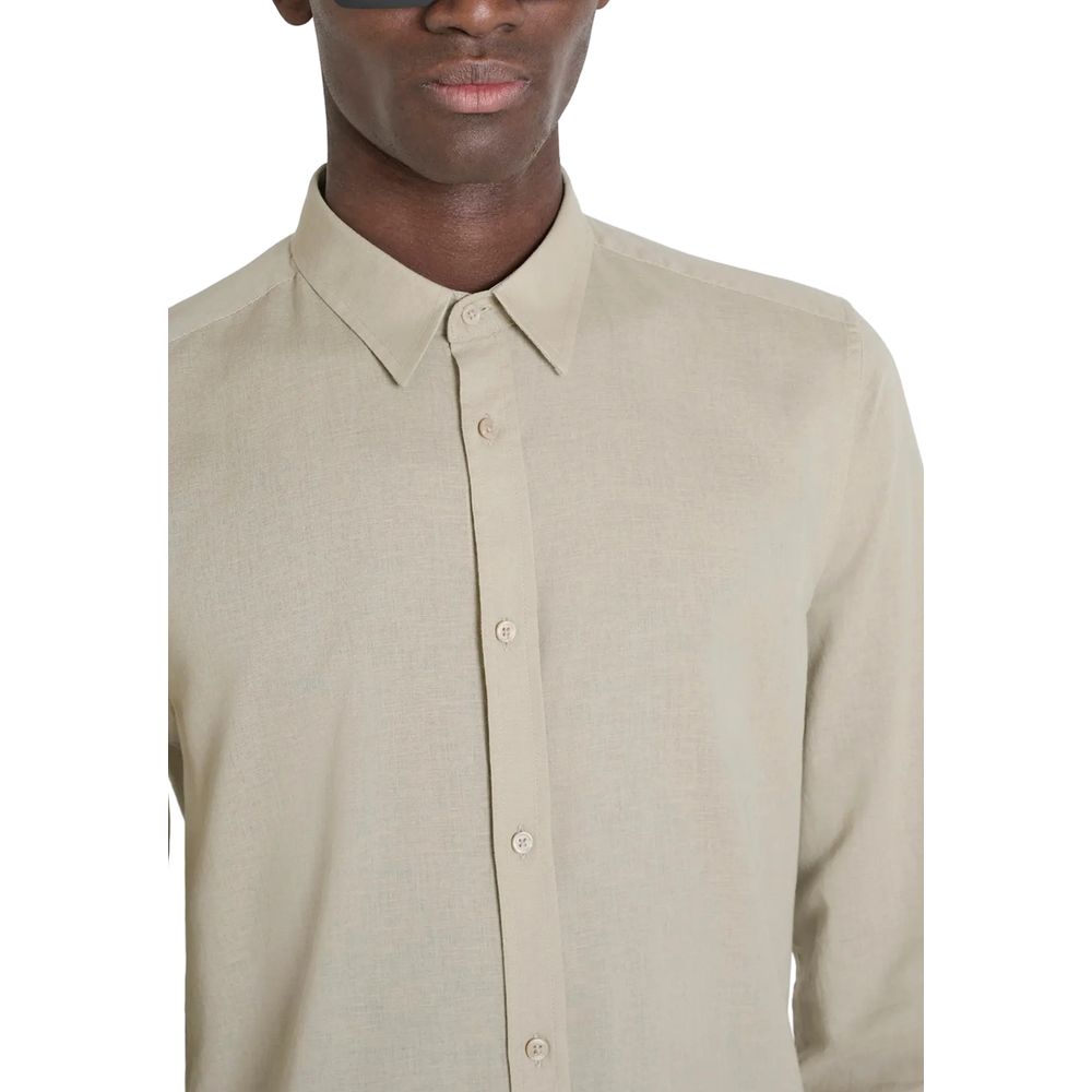 Antony Morato Beige Cotton Shirt Antony Morato