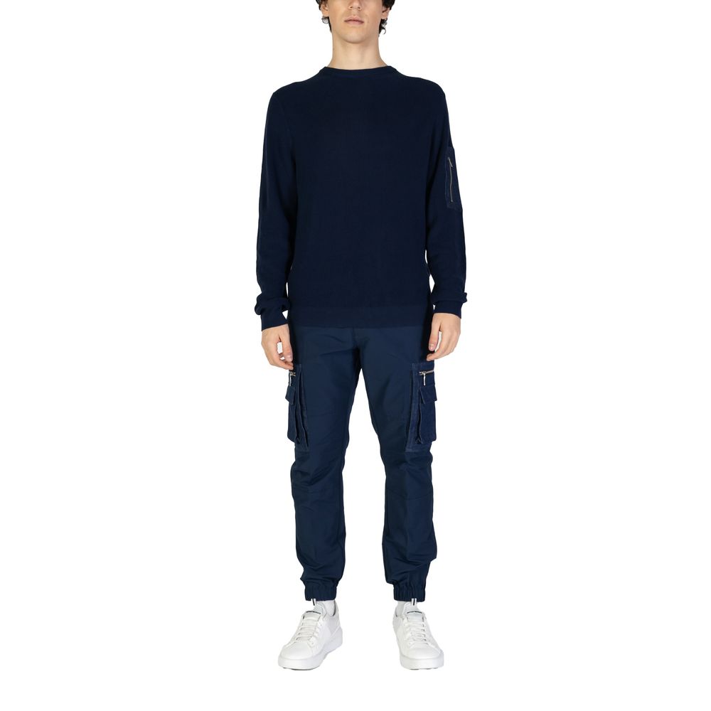 Antony Morato Blue Cotton Sweatshirt Antony Morato