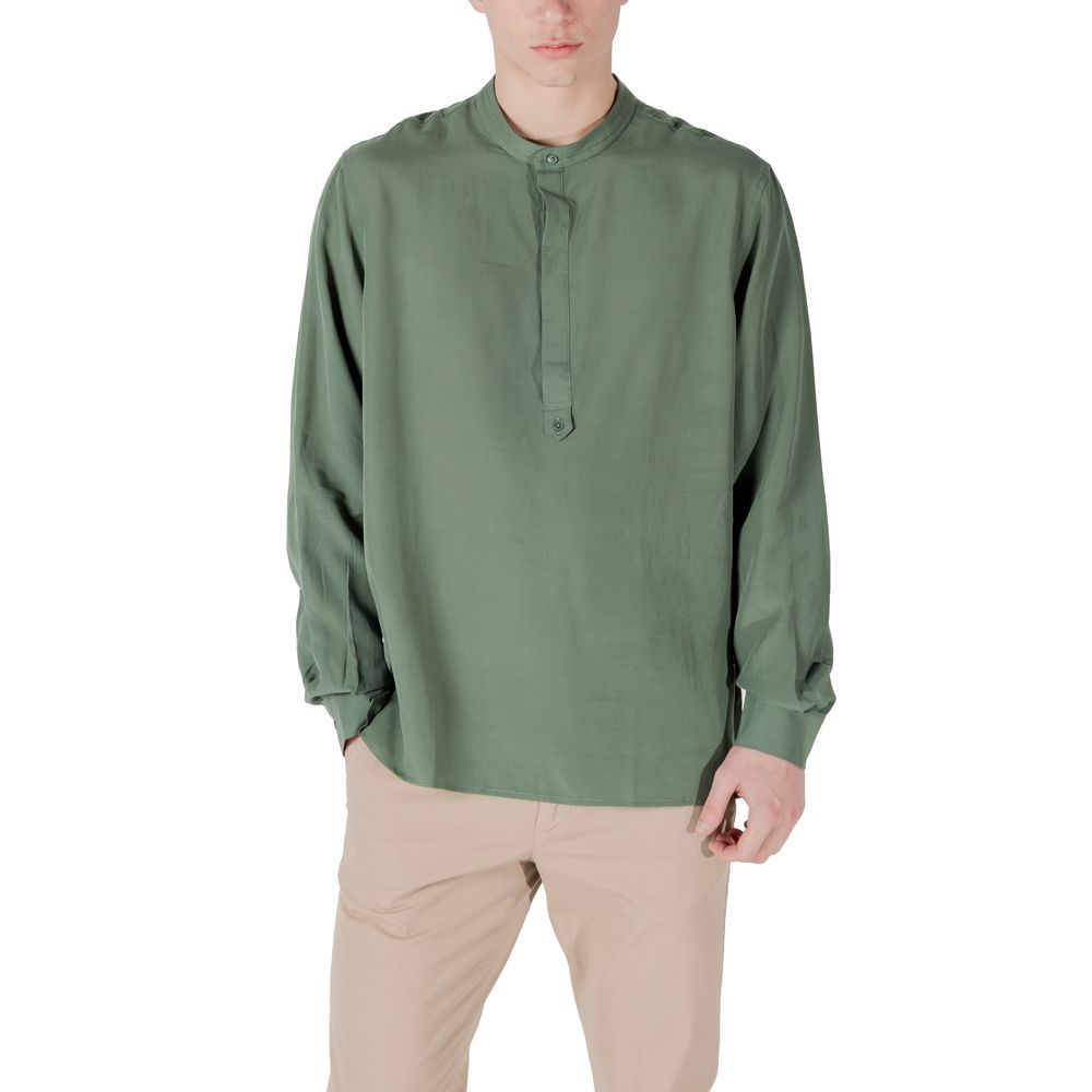 Antony Morato Green Lyocell Shirt Antony Morato