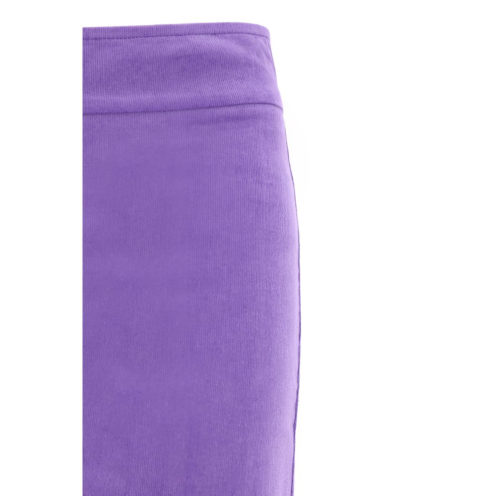 Avenue Montaigne Purple Cotton Casual Pants Avenue Montaigne