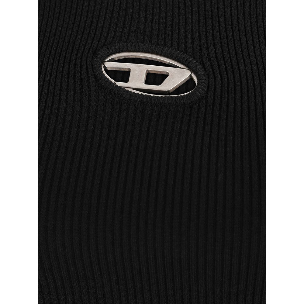 Diesel Black Rayon Long Sleeve T-Shirt Diesel