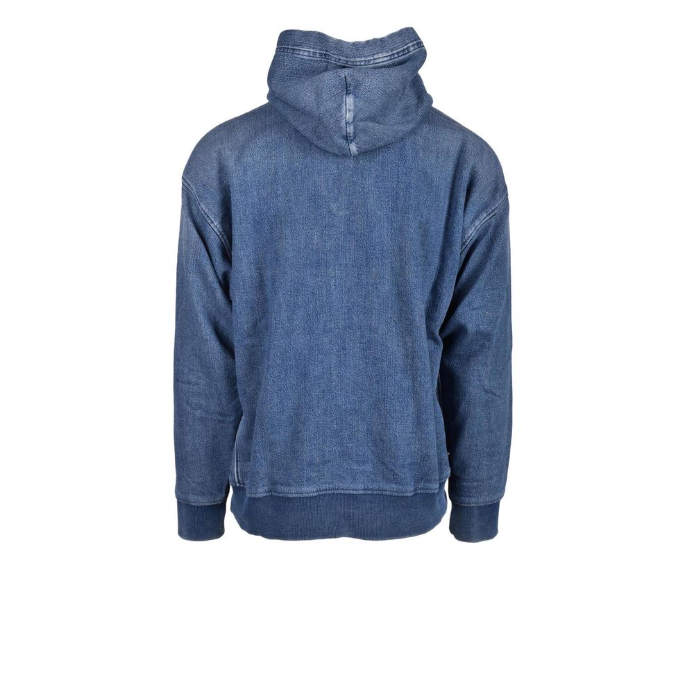 Diesel Blue Cotton Hoodie Diesel