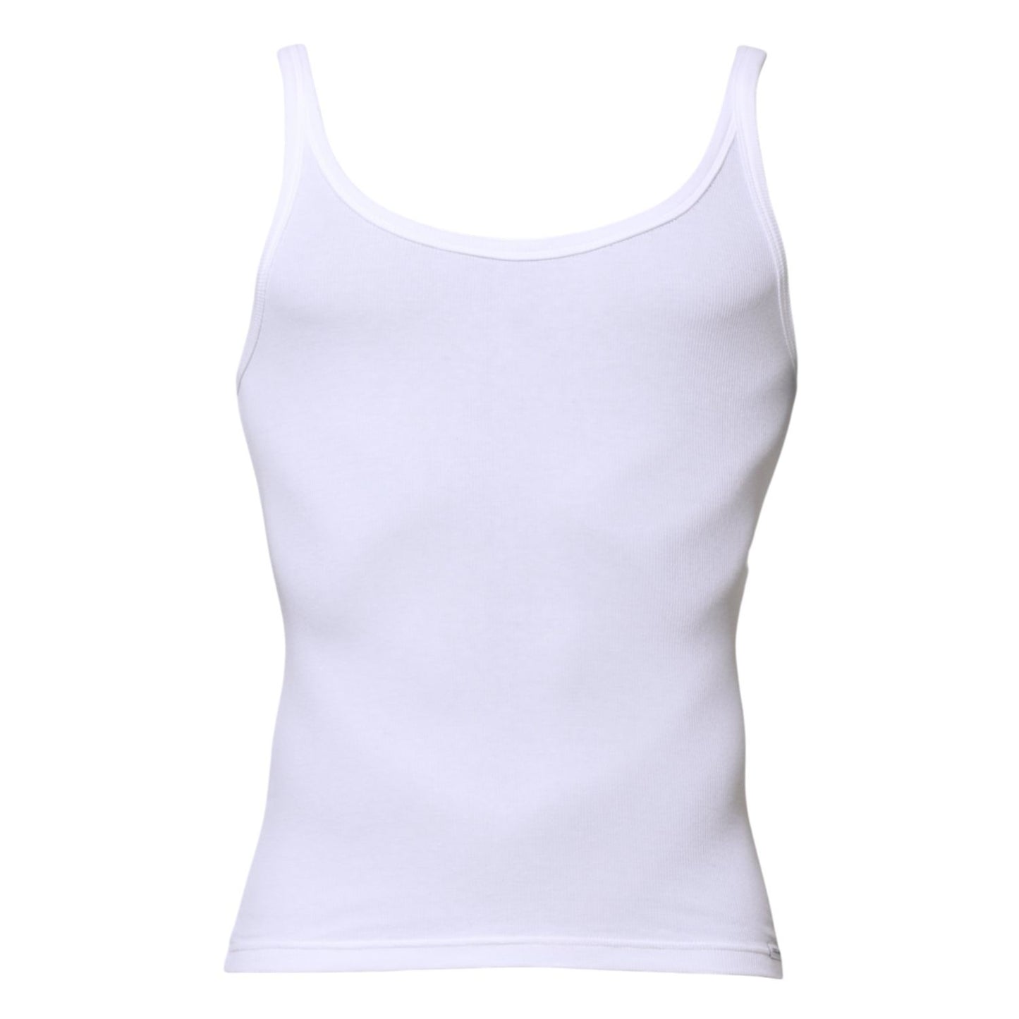 Dolce & Gabbana White Sleeveless Round Neck Men Tank T-shirt