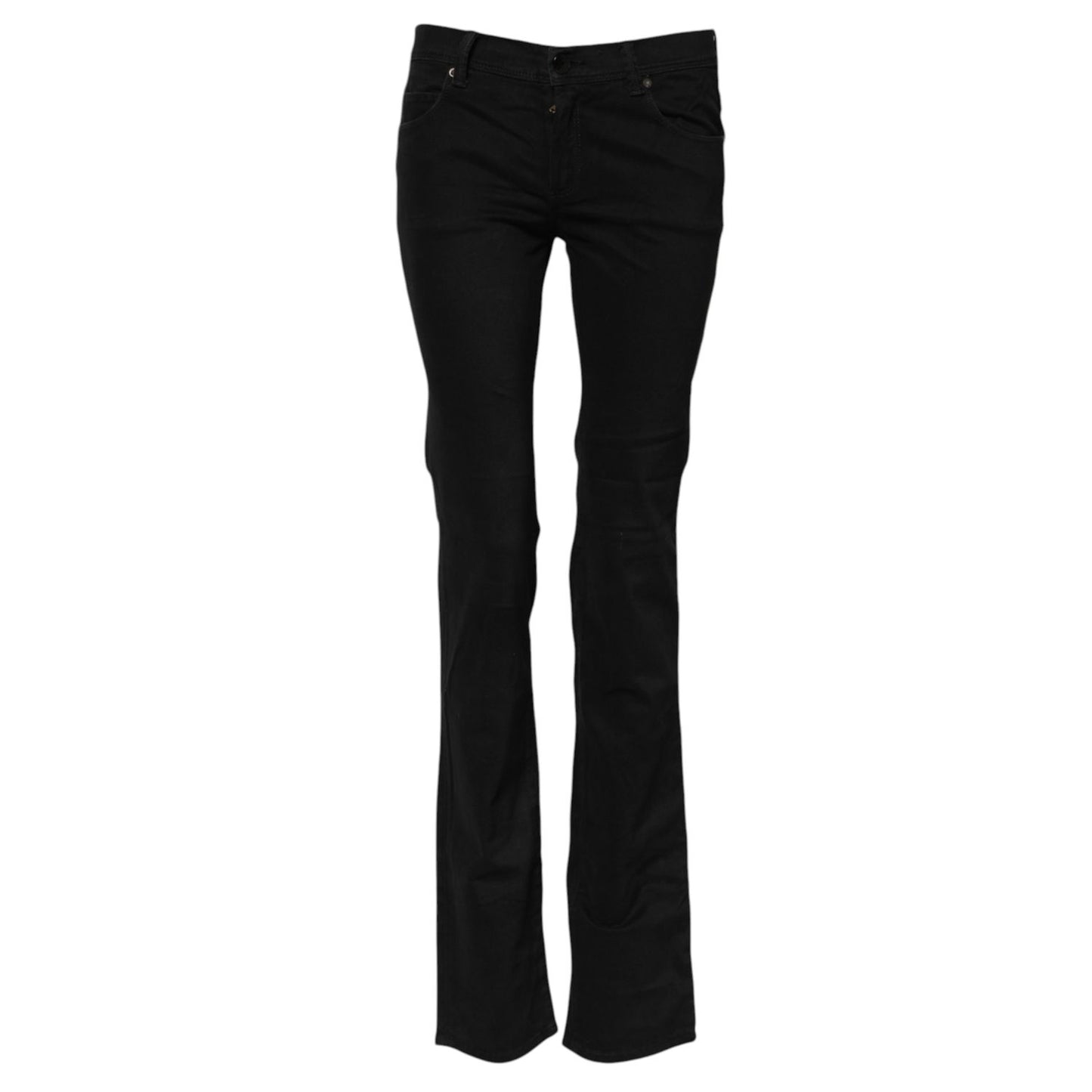 Ermanno Scervino Black Cotton Stretch Flared Bootcut Denim Jeans Ermanno Scervino