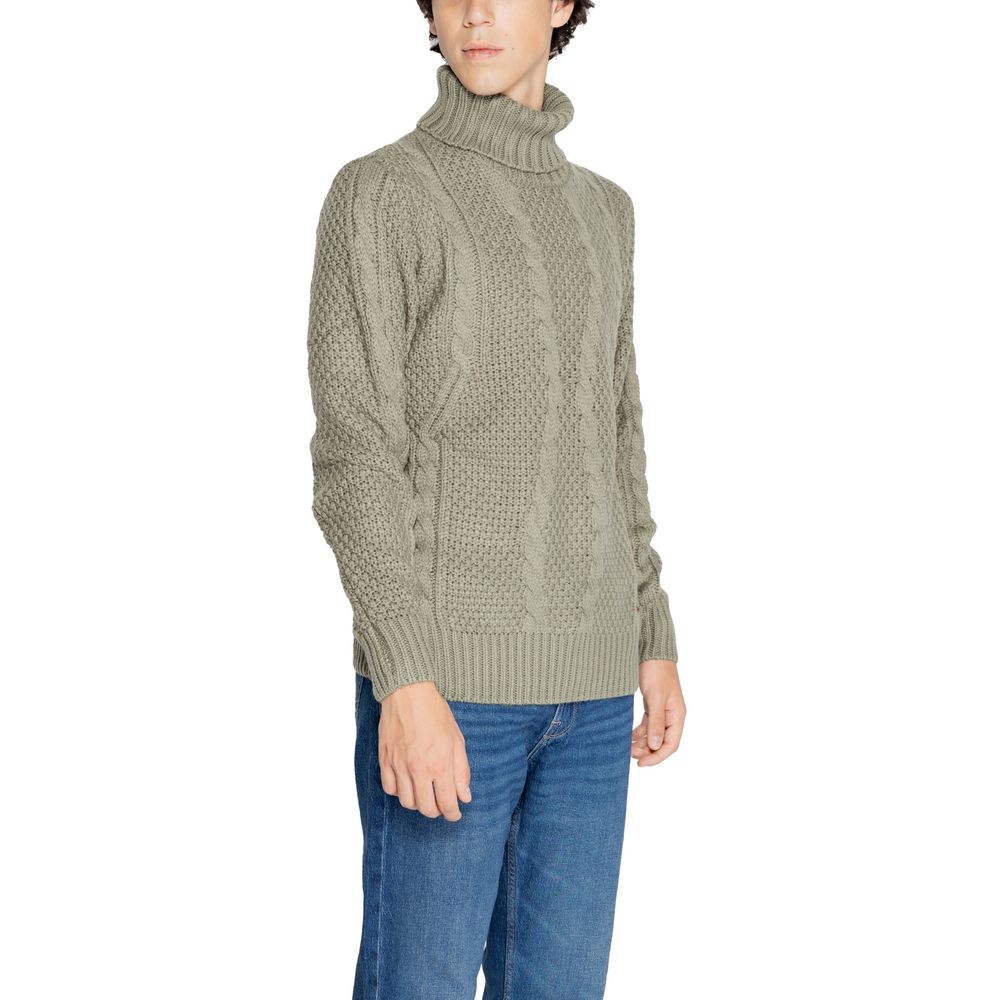 Gianni Lupo Green Polyester Turtleneck