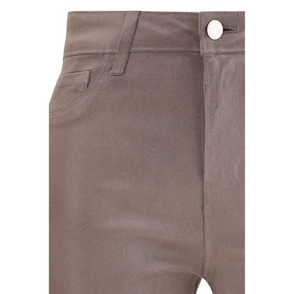 L'Agence Beige Cotton High-Waisted Jean
