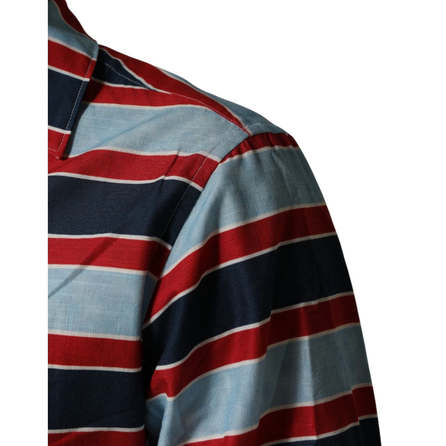 Dolce & Gabbana Multicolor Stripes Cotton Men Button Down Shirt