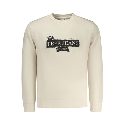 Pepe Jeans Beige Cotton Men Sweatshirt 1728,67403481248,Beige,Clothing,L,M,Men,New with tags,Pepe Jeans,S,Sweaters - Clothing,Sweatshirts - Sweaters - Clothing,XL,XXL
