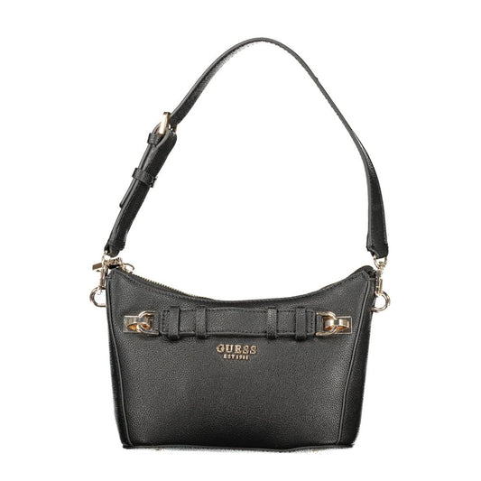 Guess Jeans Black Polyurethane Women Handbag 1728,67403481248,Bags,Black,Guess Jeans,Handbags - Bags,New with tags,Women