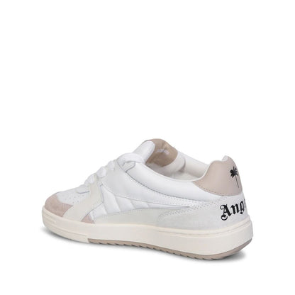 Palm Angels White Calfskin Athletic Sneakers