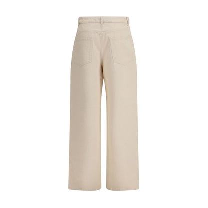 Rohe Beige Cotton Relaxed Fit Jeans