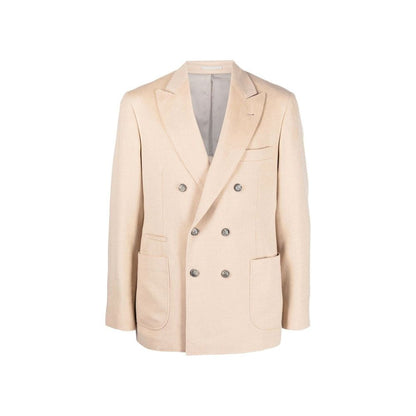 Brunello Cucinelli Beige Wool Full-Length Jacket